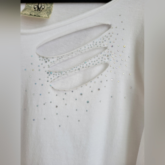 Vocal USA white long/sleeveless tee size L NWOT - Picture 3 of 11